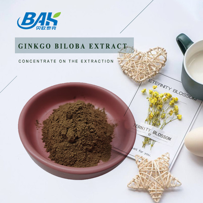 CAS 90045-36-6 Εκχύλισμα Ginkgo Biloba Φλαβονογλυκοσίδες 24% Τερπένια Λακτόρια 6%