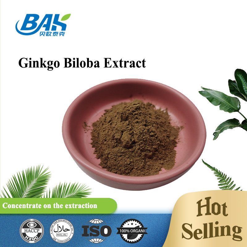 CAS 90045-36-6 Εκχύλισμα Ginkgo Biloba Φλαβονογλυκοσίδες 24% Τερπένια Λακτόρια 6%